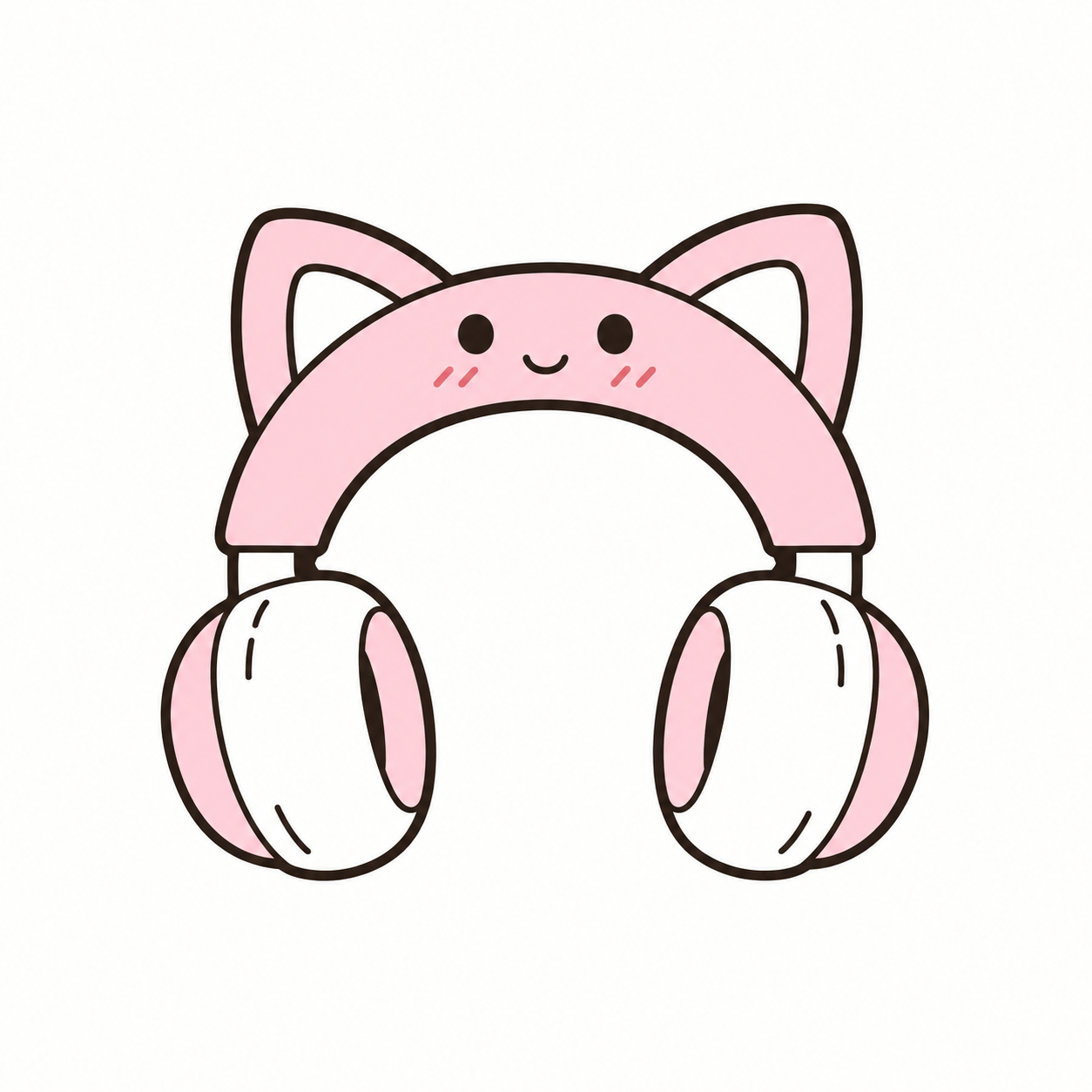 Pink headphones representing customer support