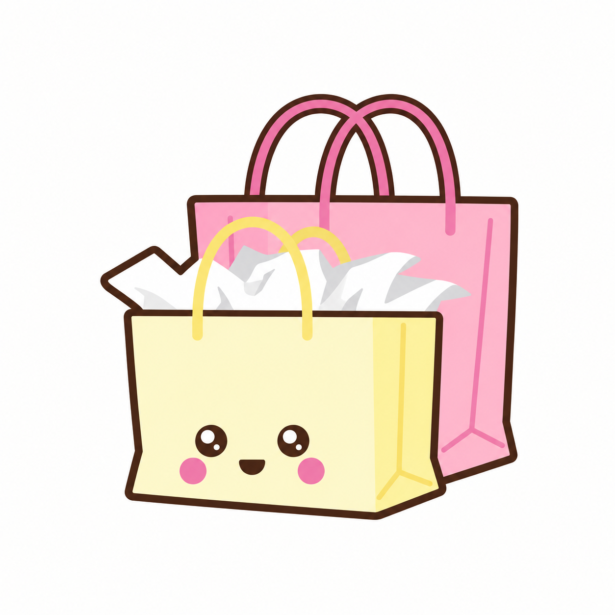 Shopping bags representing same day dispatch