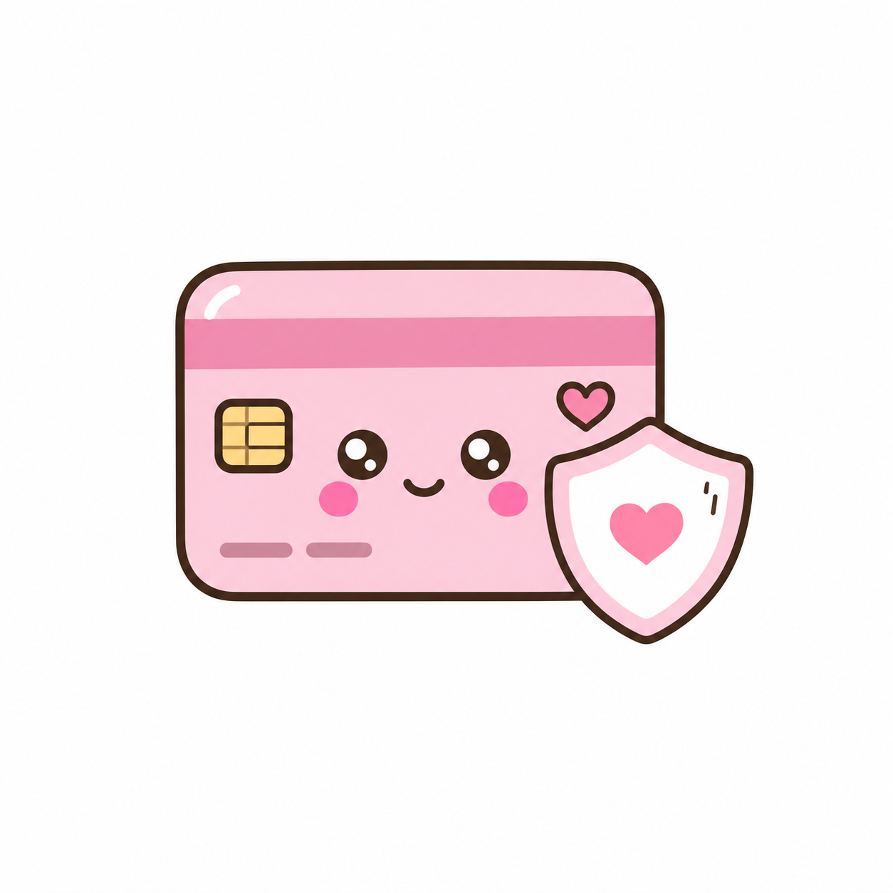 Payment card and shield representing secure payments